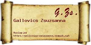 Gallovics Zsuzsanna névjegykártya